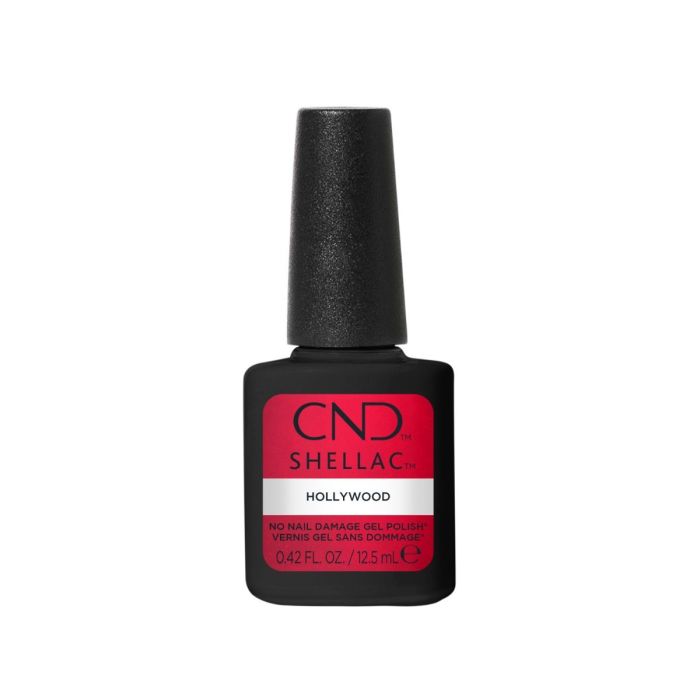 CND™ SHELLAC™ Hollywood #119 12,5 ml rode gellak met gouden shimmer