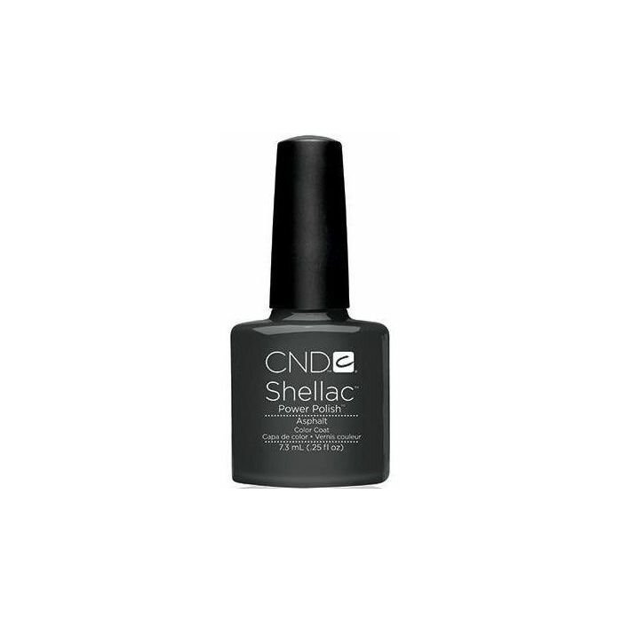 CND Shellac Asphalt 7,3 ml betongrijze gellakfles op witte achtergrond