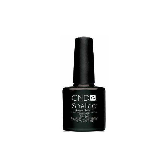 CND Shellac Black Pool 7,3 ml intens zwarte gellak bij Belgium Oro Nails nagelgroothandel in Wommelgem, Antwerpen, België