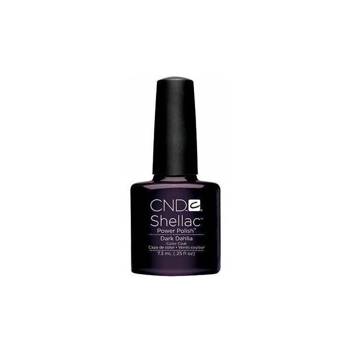 CND Shellac Dark Dahlia 7.3ml, een donkerpaarse gellak