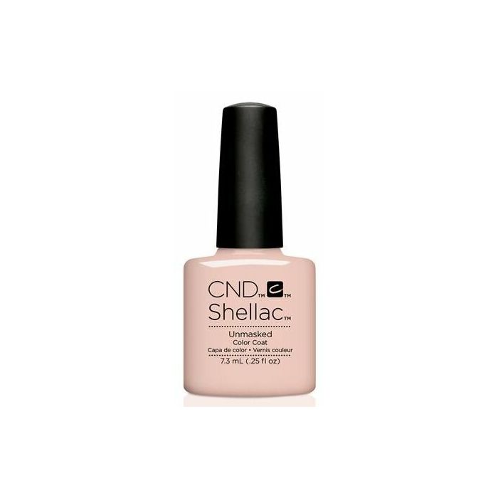 CND Shellac Unmasked 7.3ml, is een elegante beige-nude tint