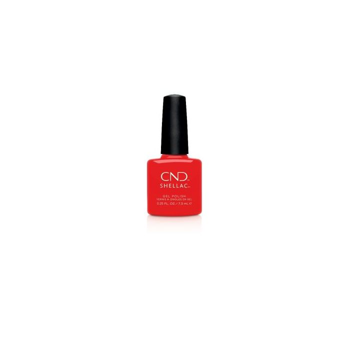 CND Shellac Poppy Fields 7,3 ml is een levendige rood-oranje poppy tint
