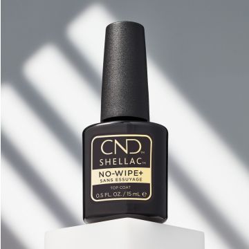 CND Shellac No-Wipe+ Top Coat 7 ml TPO- en HEMA-vrije no-wipe top coat van Belgium Oro Nails in Wommelgem, regio Antwerpen, voor professionele salons in België en Nederland