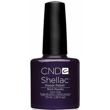 CND Koop CND Shellac Rock Royalty 7,3 ml: donkerpaars met subtiele shimmer. Professionele gellak, salonkwaliteit. Nu -50% voor BE & NL.
