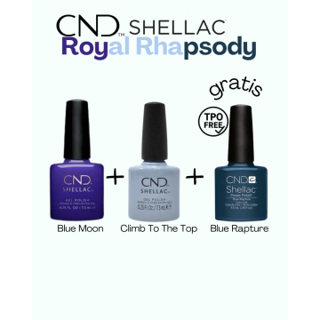 CND Shellac Royal Rhapsody 2+1 Blue Moon + Climb To The Top + Blue Rapture GRATIS