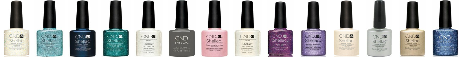 Selectie van Shellac glitter flesjes